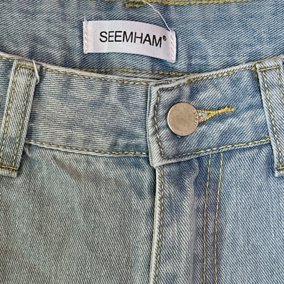 High Rise Wide Leg Jeans, Size 27 - Picture 3 of 4